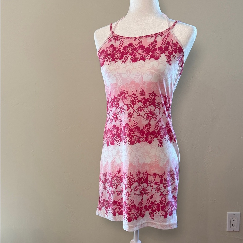 Candy Rocket Women's Medium Pink Hawaiian Theme Dress